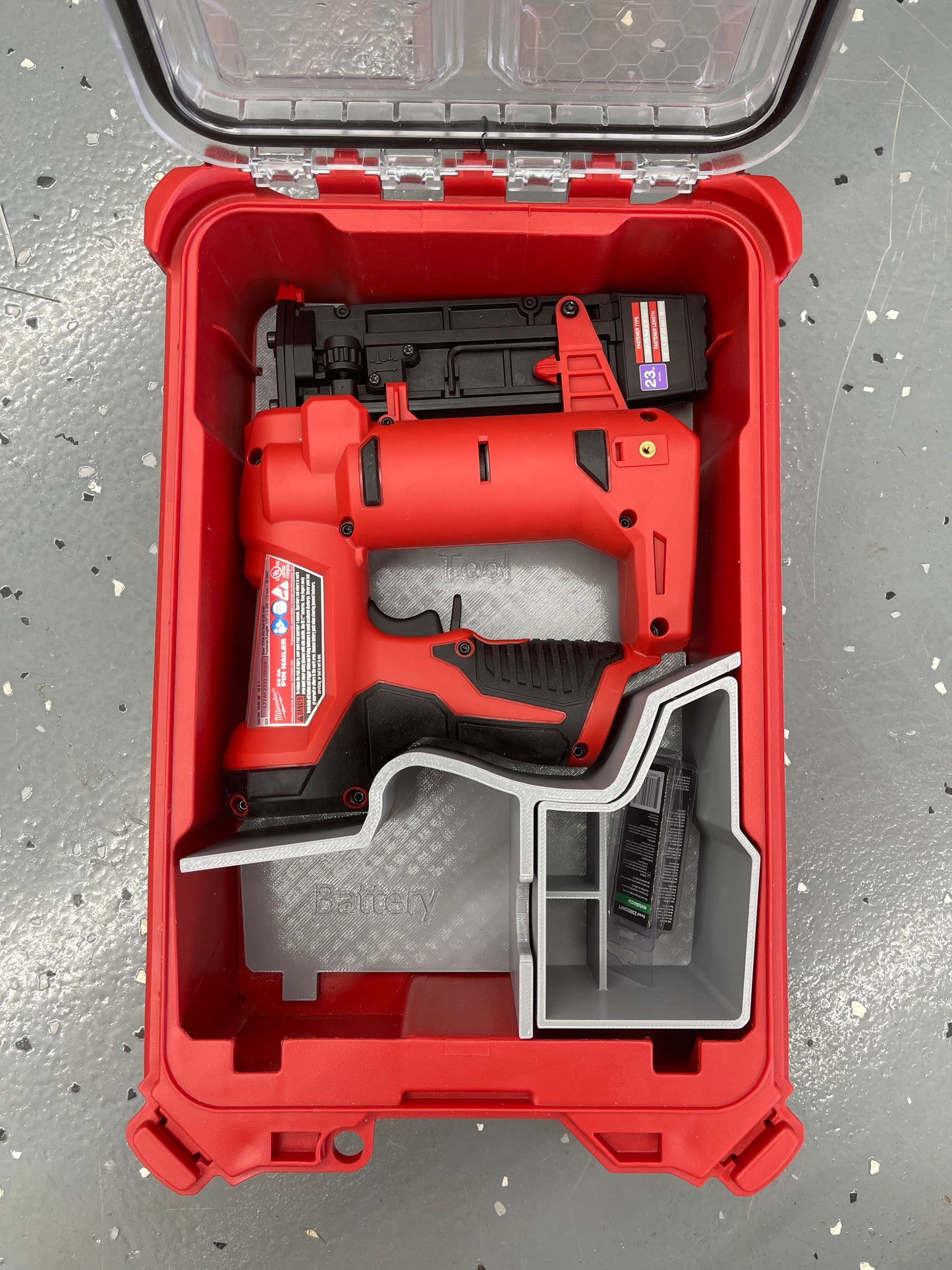 Milwaukee PACKOUT™ Compact Organizer Insert for M12 23GA Pin Nailer | ToolModShop | Made in the USA