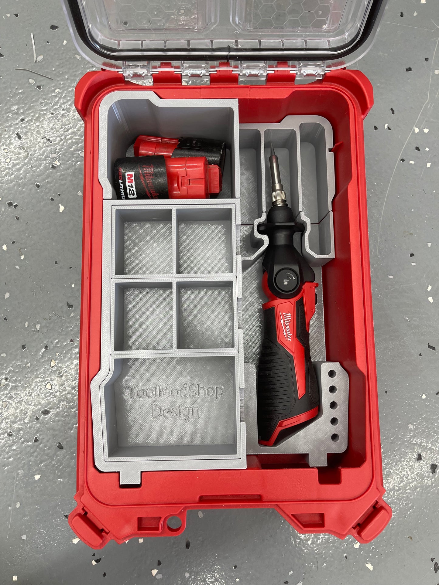 Milwaukee PACKOUT™ Compact Organizer Insert for M12 Soldering Iron | ToolModShop | Made in the USA