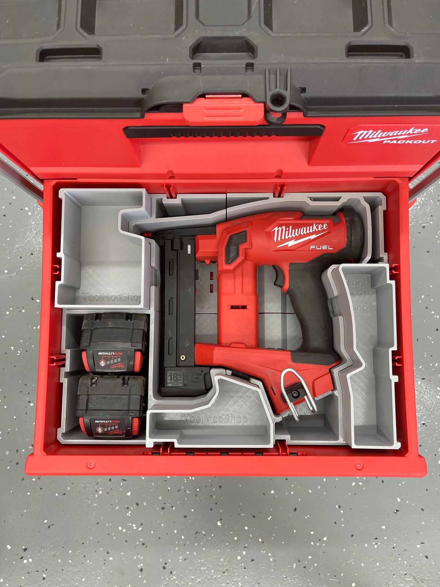 Milwaukee PACKOUT™ Drawer Insert for M18 18GA Narrow Crown Stapler | ToolModShop | Made in the USA